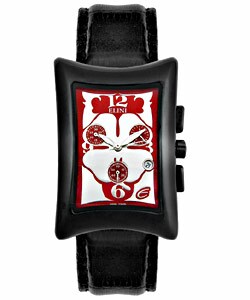 Elini Nazar Chrono Black Leather Unisex Watch