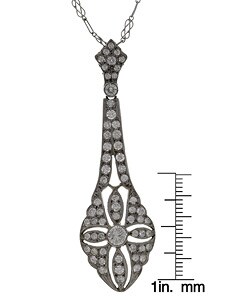 Platinum 2-1/3ct TDW Diamond Estate Necklace