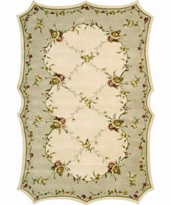 Hand-tufted Serenata Beige Wool Rug (5'3 x 8'3)