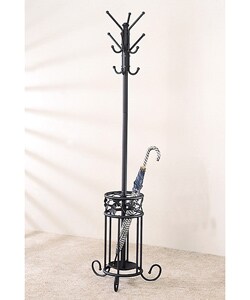 Sandy Black Finished Metal Coat Rack