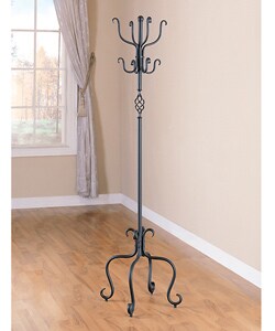 Sandy Black Finished Metal Coat Rack