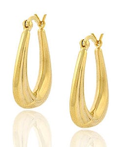 Mondevio 18k Gold over Sterling Silver Triangle Earrings