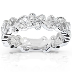 14k White Gold 1/5ct TDW Round Diamond Band (H-I, I1-I2)