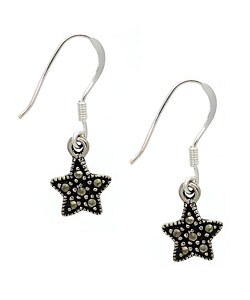 Sterling Silver Marcasite Star Earrings