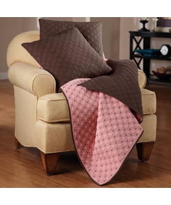 Cezanne Rosebud Throw and Pillow Set