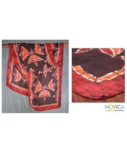Diya Lamplight Silk Shawl (India)