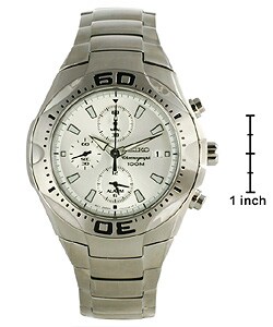 Seiko Men's Silver Dial Steel Chronograph Watch