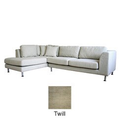 Calvert Twill 2-piece Sectional Sofa/ Chaise Set