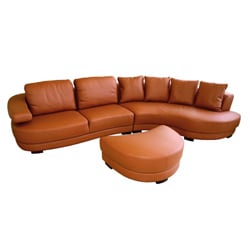 Elmar Premium Leather 3-piece Sectional Sofa