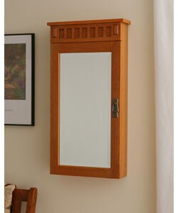 Mission Wall Mount Jewelry Armoire
