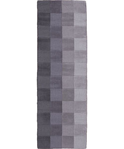 Hand-tufted Grey Wool Rug (2'3 x 7'6).