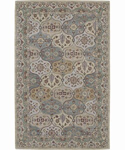 Hand-tufted Light Green Wool Rug (8' x 10'6)