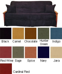 Solid Micro Suede Futon Slip Cover Set