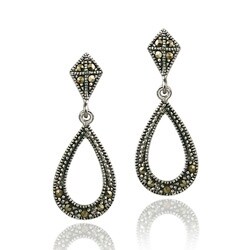 Sterling Silver Marcasite Teardrop Earring