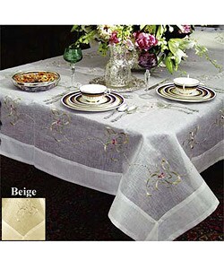 Beads and Bows Embroidered Tablecloth