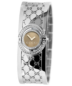 Gucci 112 Twirl Women's Brown Dial Diamond Watch