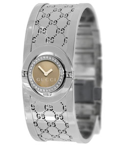 Gucci 112 Twirl Women's Brown Dial Diamond Watch