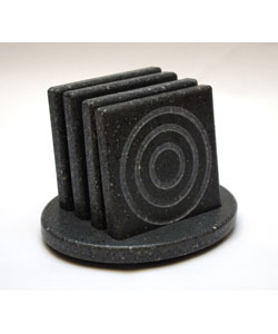 Solid Surface Corian Coaster Set w/ Stand