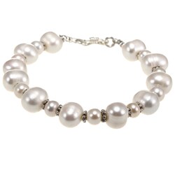 White Cultured Freshwater Pearl 8 Inch Bracelet