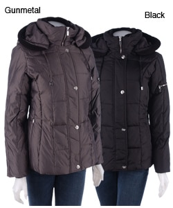 Anne Klein Down Coat with Knit Trim