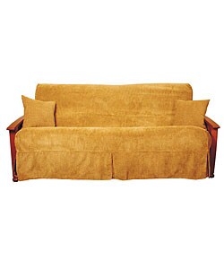 Jacquard Chenille Skirted Futon Slipcover Set