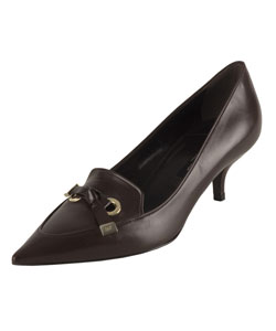 Sergio Rossi Dark Brown Leather Pumps