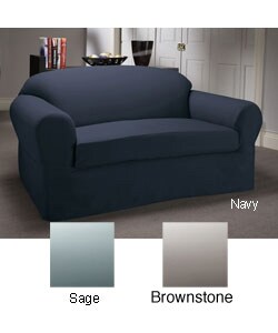 Two-piece Twill Stain-resistant Sofa Slipcover