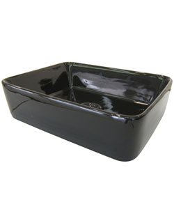 French Petite Black Vessel Lavatory Sink