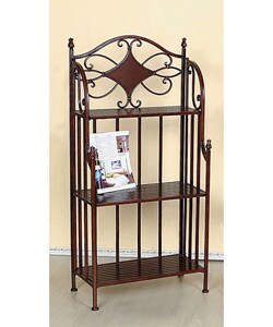 Iron / Wood Short 3-Tier Indoor Baker's Rack