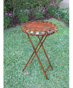 Iron Round Folding Indoor/ Outdoor Plant Table