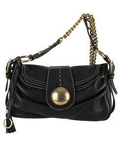 Dolce & Gabbana Black Leather Flap Shoulder Bag