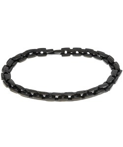 Black Stainless Steel Link Bracelet