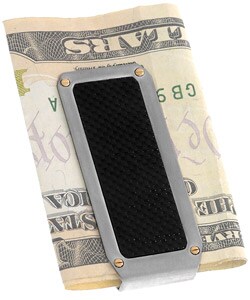 14k Gold, Carbon Fiber, and Steel Money Clip