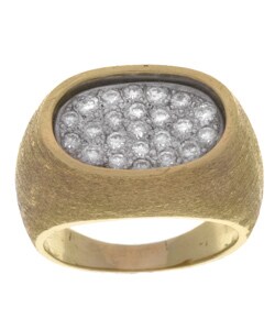 14k Yellow Gold and Diamonds 1970's Ring