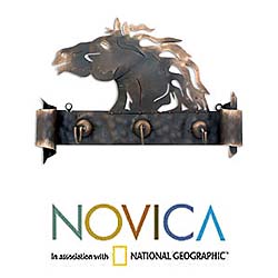 'Horse of Gold' Iron Coat Rack (Mexico)