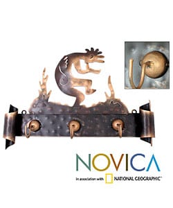 Kokopelli Serenade Iron Coat Rack (Mexico)