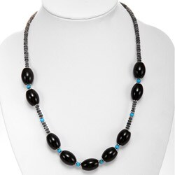 Agate, Jade and Blue Turquoise Necklace