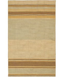 Hand-knotted Ansal Light Grey Wool Rug (4' x 6')