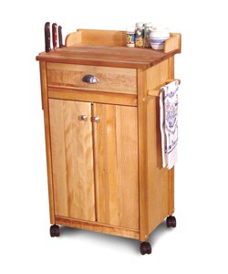 Promo Cuisine Cart V with Backsplash & Knife Rack