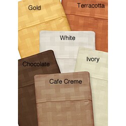 Jacquard 600 Thread Count Basketweave Sheet Set