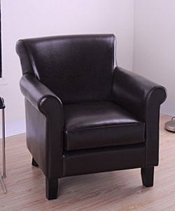Cosmopolitan Dark Brown Leather Arm Chair.