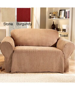 Textured Stripe Loveseat Slipcover