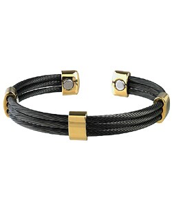 Sabona Trio Cable Black and Gold Magnetic Bracelet