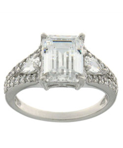 Maddy Emerson 'Mesmerized' Emerald-cut CZ Ring