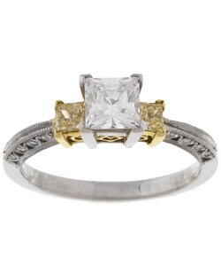 Tacori Platinum CZ and 2/5ct TDW Diamond Wedding Ring (G, VS)