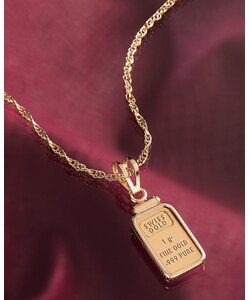 American Coin Treasures 1-gram Gold Ingot Pendant Necklace