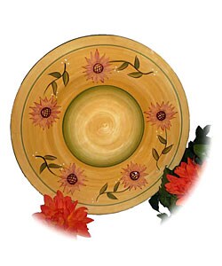 Hand-painted Sunflower Serving Platter