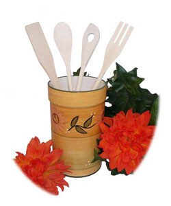 Hand-painted Sunflower Kitchen Tool Set