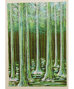 Brazilian Harvests 'Eucalyptus' Original Batik Painting (Brazil)