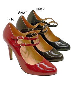 Glaze by Adi Patent Double Strap Mary Jane Pumps
